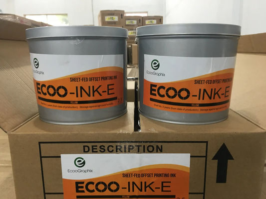 ECOO-INK-F 적색 용매 기반 오프셋 인쇄 잉크 1개 또는 2.5kg/통 및 6개 통/카드 상 3년 유효기간
