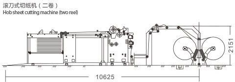 GM-1400 단일 칼 열 종이 절단 재 롤링 기계