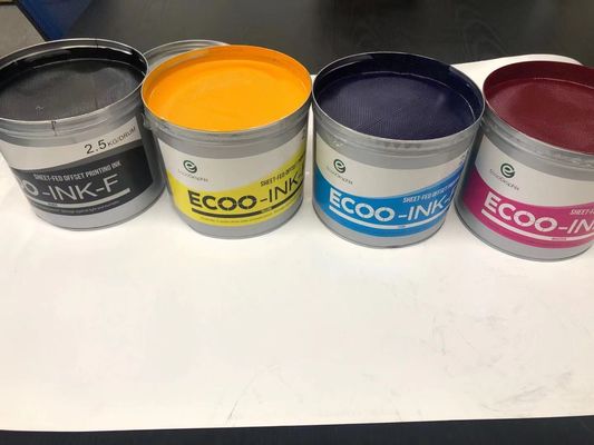 우호적인고 광 빈 피부 오프셋 인쇄 잉크 1Kg/Tin 11000rph UV 잉크 인쇄 환경