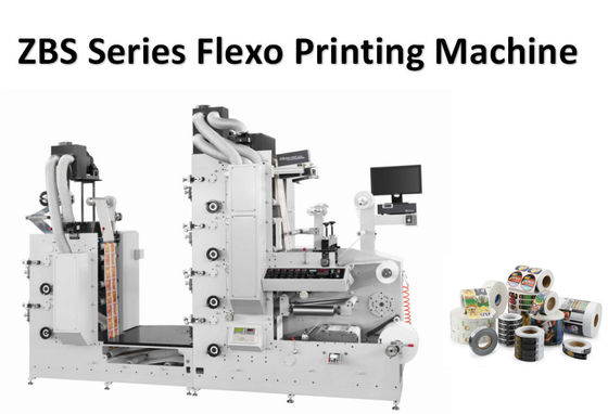 6개의 색깔 Flexo 종이컵 스티커 상표 인쇄 기계 기계 60m/Min